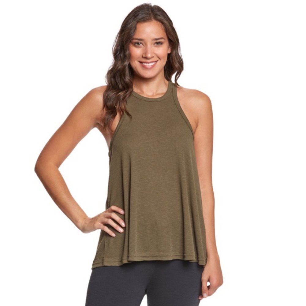 Free People Army Green Long Beach Tank